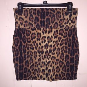 Cheetah print mini skirt